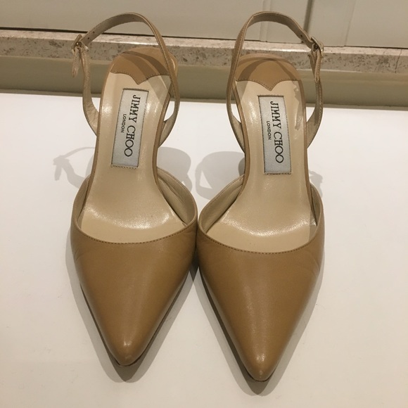 Jimmy Choo Shoes - Jimmy Choo Nude Heels with Strap